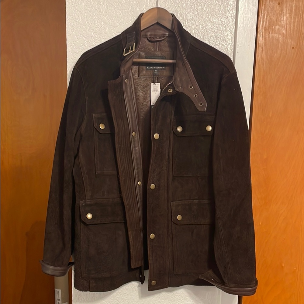 Banana Republic Brown Suede Leather Jacket